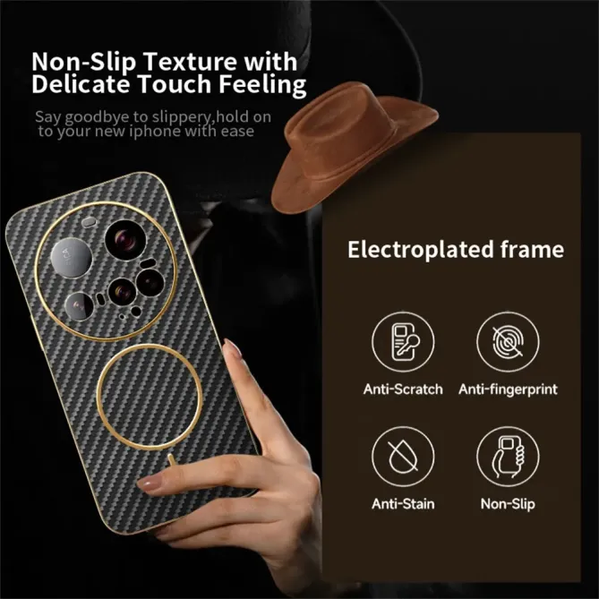 Coque Xiaomi 15 Ultra Texture Carbone MagSafe