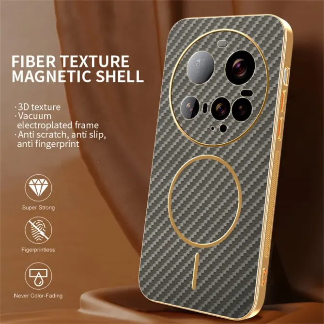 Coque Xiaomi 15 Ultra Texture Carbone MagSafe