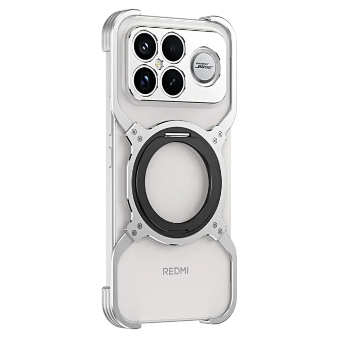 Bumper POCO F8 Ultra Antichoc Cadre Métal avec Anneau Support MagSafe