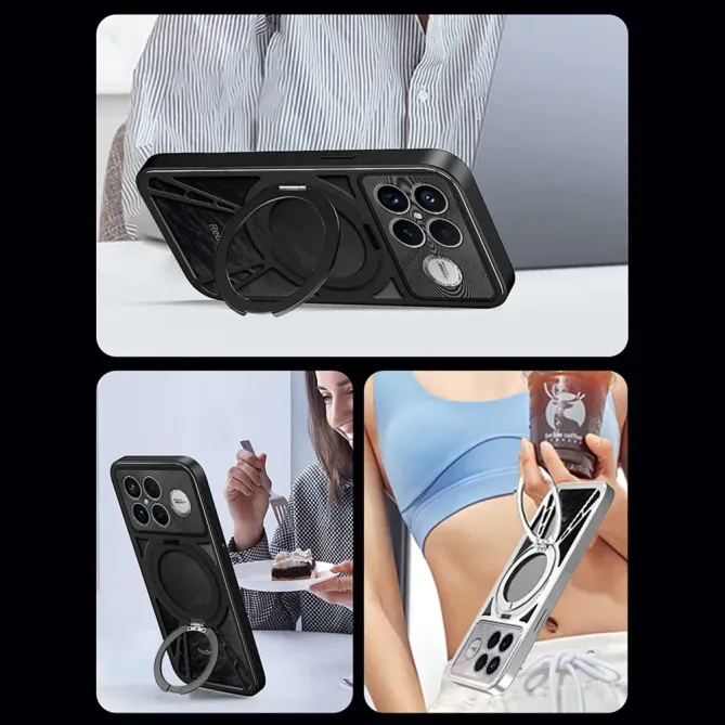 Coque POCO F8 Ultra avec Anneau Support MagSafe et Design Aéré