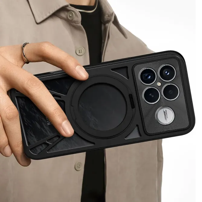 Coque POCO F8 Ultra avec Anneau Support MagSafe et Design Aéré