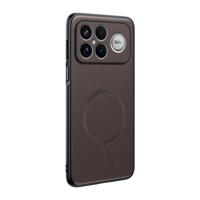 Coque POCO F8 Ultra Effet Cuir MagSafe