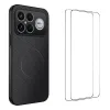 Coque POCO F8 Ultra Effet Carbone MagSafe avec 2 Verres Trempés