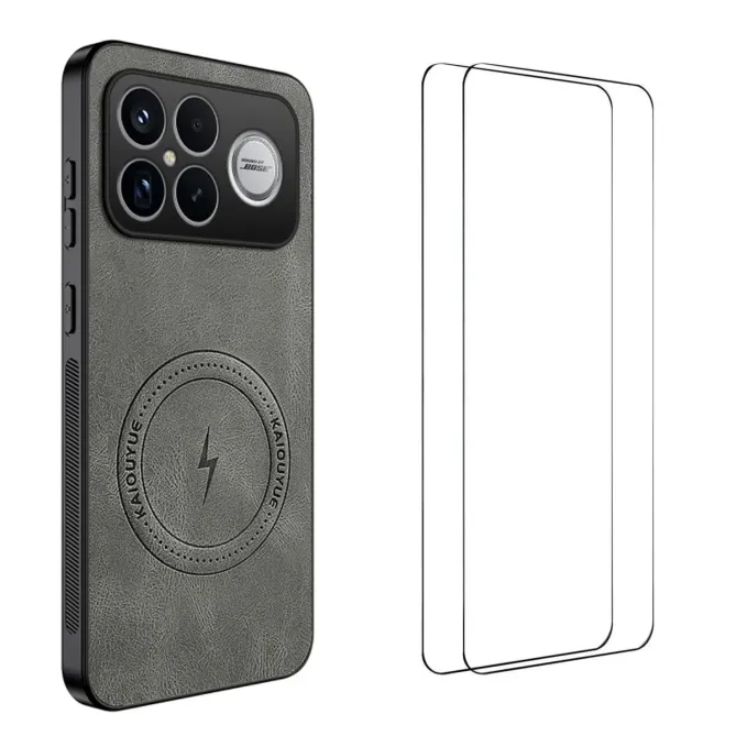 Coque POCO F8 Ultra MagSafe Nappa avec 2 verre trempé