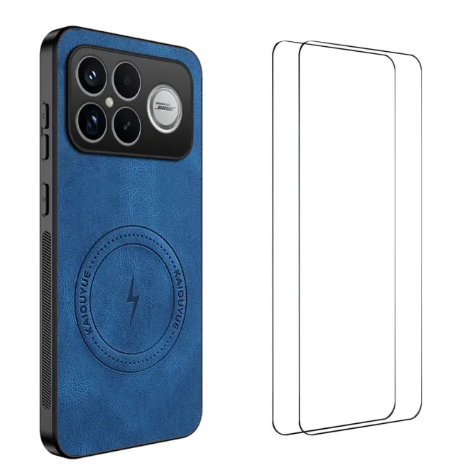 Coque POCO F8 Ultra MagSafe Nappa avec 2 verre trempé