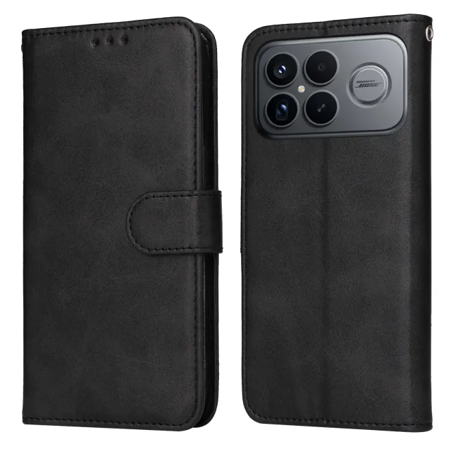 Housse Portefeuille POCO F8 Ultra Effet Cuir avec Support et Dragonne