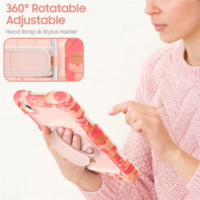 Coque Samsung Galaxy Tab A9 / A11 Intégrale Tactical Camo Rose