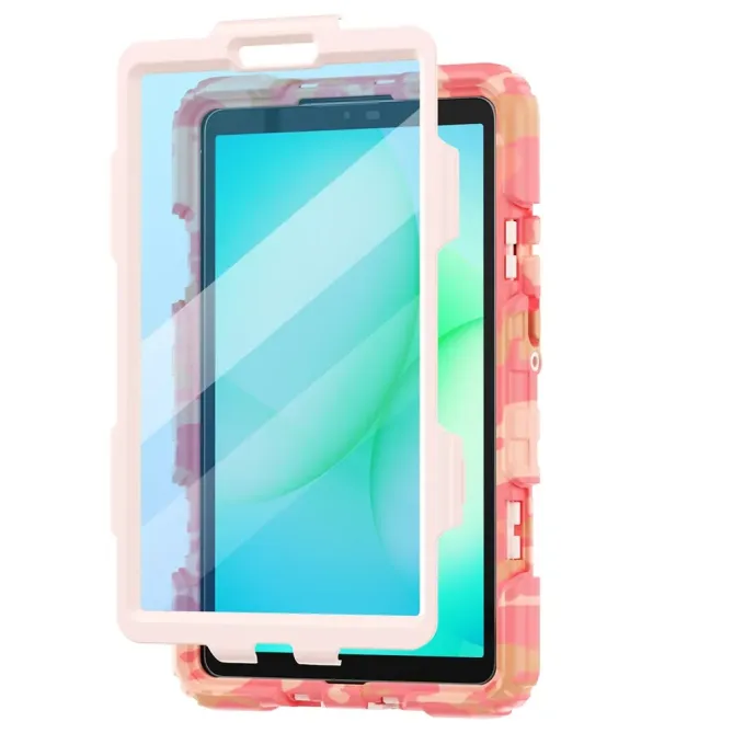 Coque Samsung Galaxy Tab A9 / A11 Intégrale Tactical Camo Rose