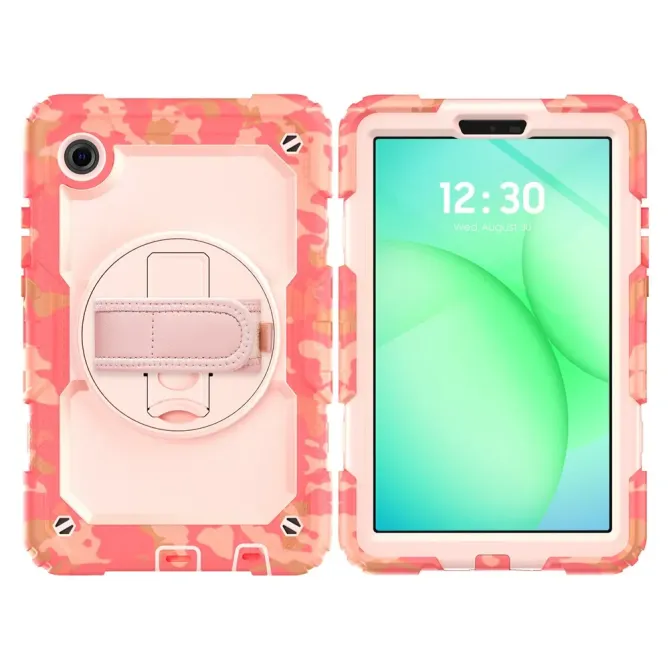Coque Samsung Galaxy Tab A9 / A11 Intégrale Tactical Camo Rose
