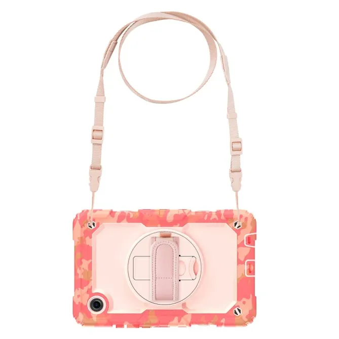 Coque Samsung Galaxy Tab A9 / A11 Intégrale Tactical Camo Rose