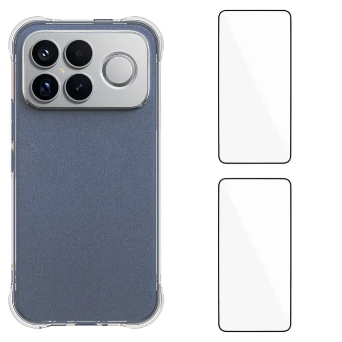 Pack Protection 360° POCO F8 Ultra Coque + 2 Verres trempés