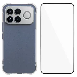 Pack POCO F8 Ultra | Coque Coins Renforcés Transparente avec Verre Tre