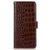 Housse OnePlus 15 cuir véritable aspect croco