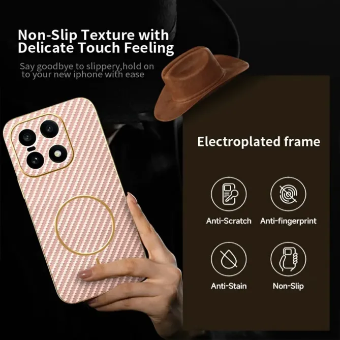 Coque OnePlus 15 Texture Carbone MagSafe