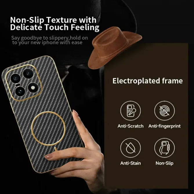 Coque OnePlus 15 Texture Carbone MagSafe