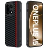 Coque OnePlus 15 rigide effet cuir et fibre carbone