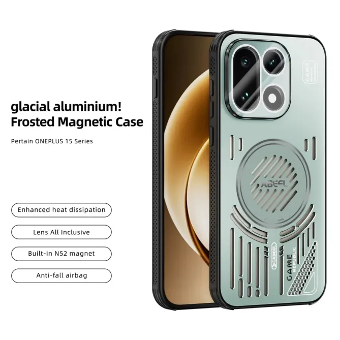 Coque OnePlus 15 magnétique dissipation thermique aluminium