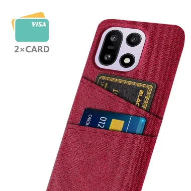 Coque OnePlus 15 en Tissu avec Double Rangement Rouge foncé - photo 7