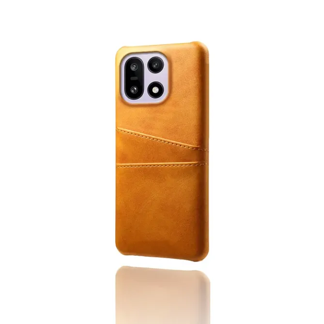 Coque OnePlus 15 Porte Cartes Simili Cuir Basique Marron Clair - photo 2