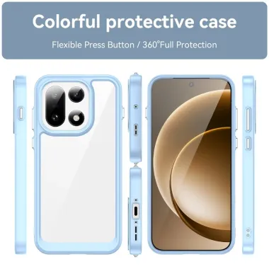 Coque OnePlus 15 Transparente Contour Couleuré Bleu clair - photo 9