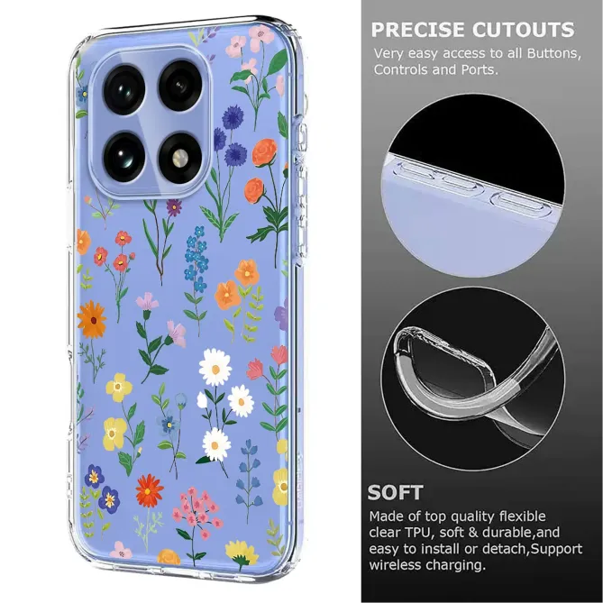 Coque OnePlus 15 imprimé fleurs multicolores