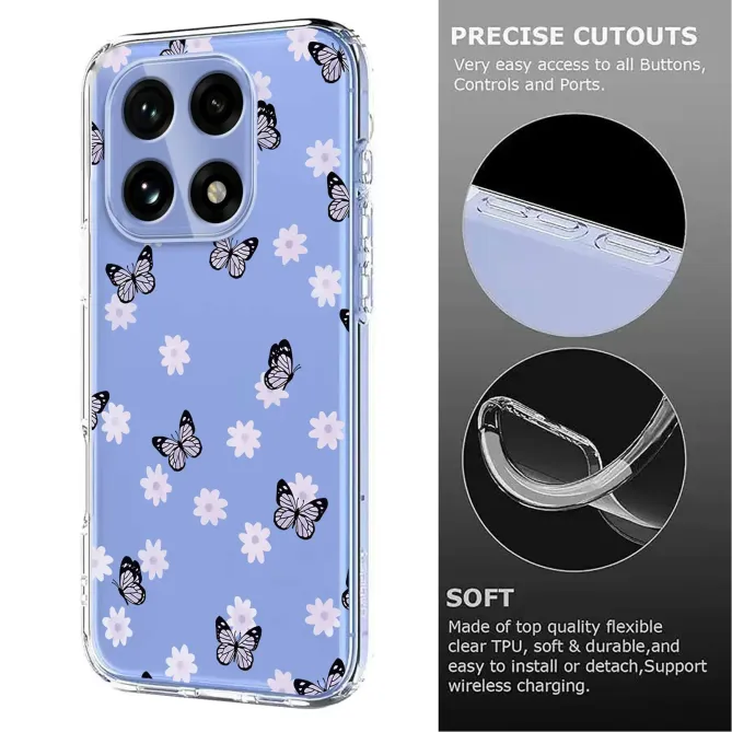 Coque OnePlus 15 papillons et fleurs