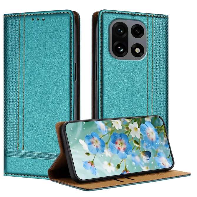 Flip Cover OnePlus 15 Lignes Structurées avec Porte-Cartes