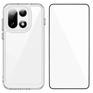 Coque transparente OnePlus 15 avec protection d'écran en verre trempé