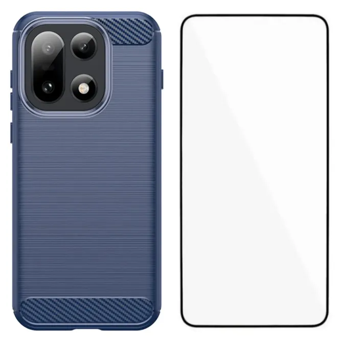 Coque OnePlus 15 flexible effet brossé avec verre trempé