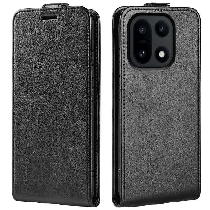 Étui OnePlus 15 simili cuir avec rabat verticale Noir - photo 3