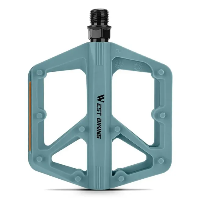 Pédales vélo nylon larges antidérapantes avec réflecteurs VTT Route