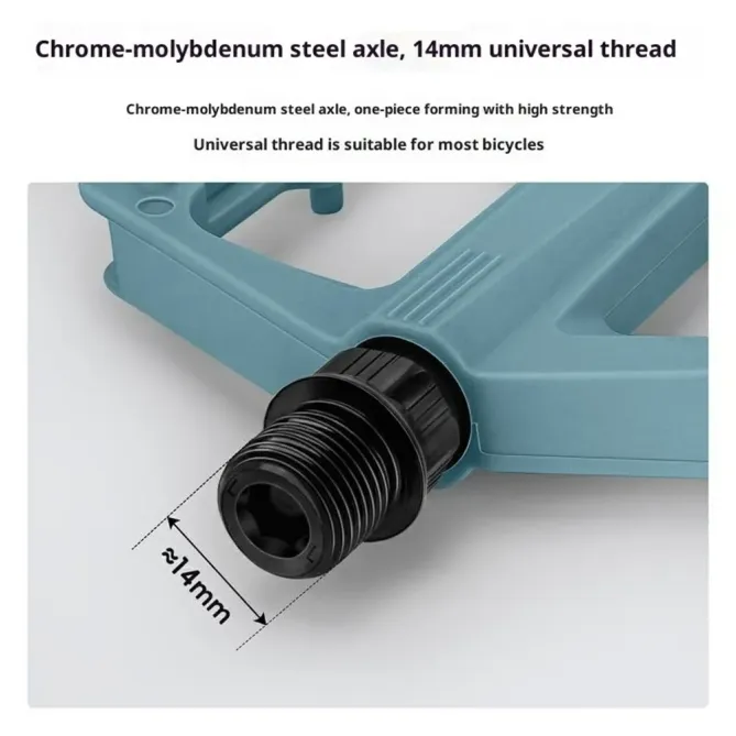 Pédales vélo nylon larges antidérapantes avec réflecteurs VTT Route