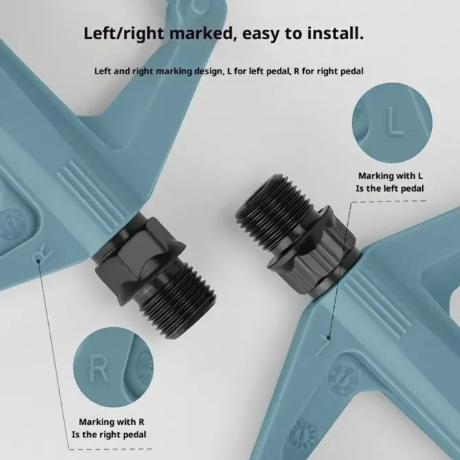Pédales vélo nylon larges antidérapantes avec réflecteurs VTT Route
