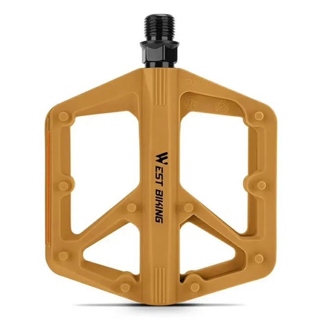 Pédales vélo nylon larges antidérapantes avec réflecteurs VTT Route