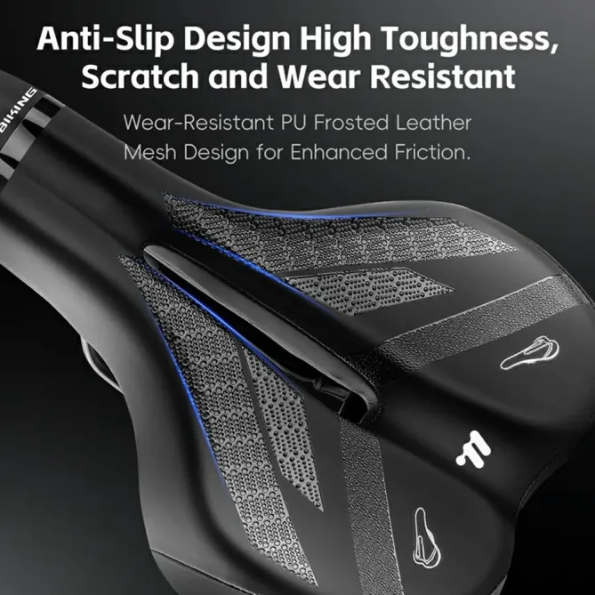 Selle vélo ergonomique mémoire de forme avec feu arrière intégré