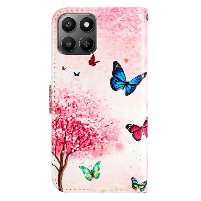 Housse Honor 400 Smart / X7d 5G / 4G Arbre en Fleurs et Papillons