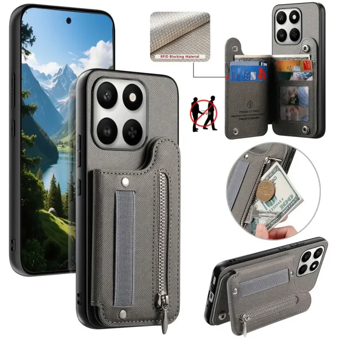 Coque Honor 400 Smart 5G / 4G / X7d jeans cuir RFID | ZIPPER