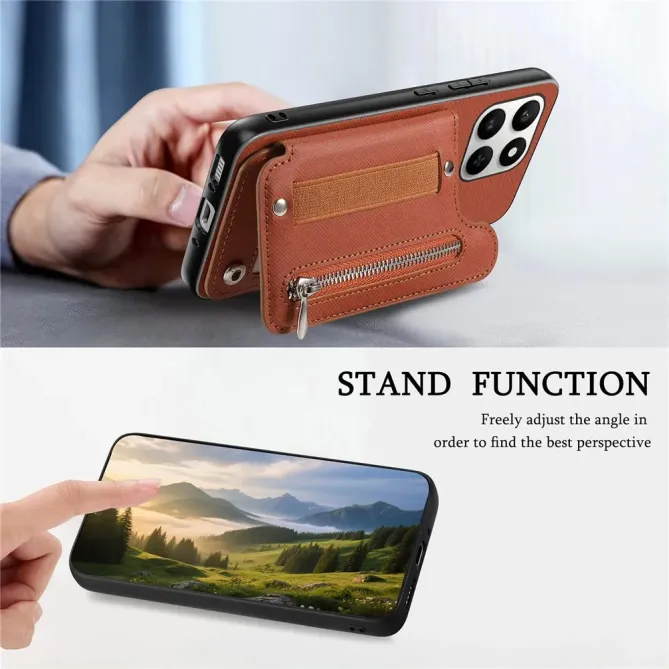 Coque Honor 400 Smart 5G / 4G / X7d jeans cuir RFID | ZIPPER