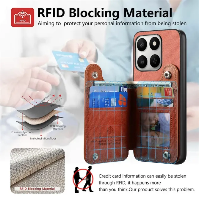 Coque Honor 400 Smart 5G / 4G / X7d jeans cuir RFID | ZIPPER