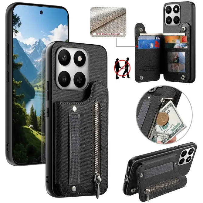 Coque Honor 400 Smart 5G / 4G / X7d jeans cuir RFID | ZIPPER