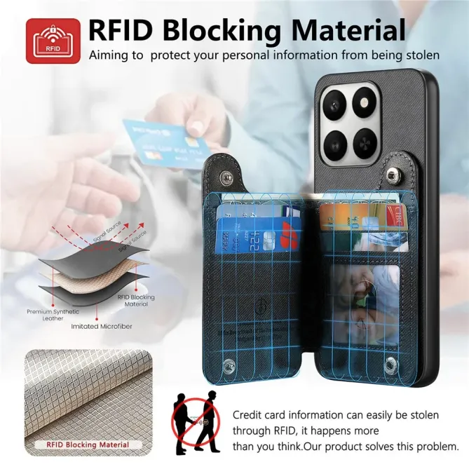 Coque Honor 400 Smart 5G / 4G / X7d jeans cuir RFID | ZIPPER