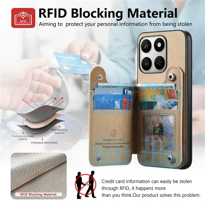 Coque Honor 400 Smart 5G / 4G / X7d jeans cuir RFID | ZIPPER