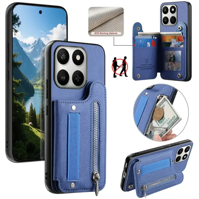 Coque Honor 400 Smart 5G / 4G / X7d jeans cuir RFID | ZIPPER