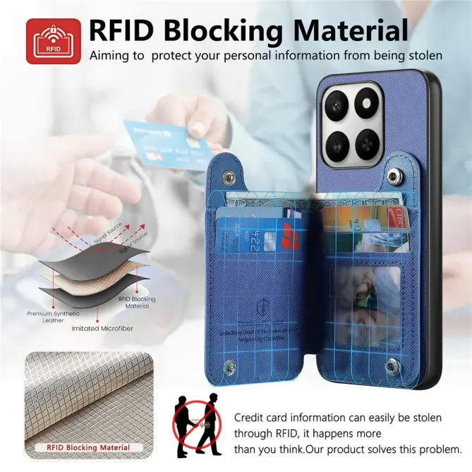 Coque Honor 400 Smart 5G / 4G / X7d jeans cuir RFID | ZIPPER