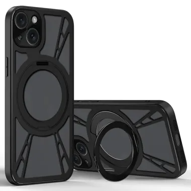 Coque iPhone 13 avec Anneau Support MagSafe et Design Aéré