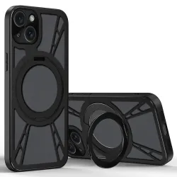 Coque iPhone 13 avec Anneau Support MagSafe et Design Aéré