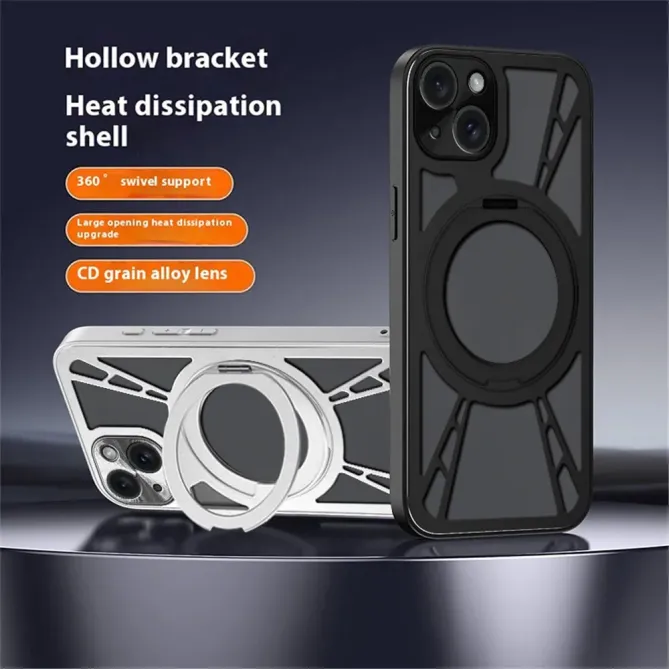 Coque iPhone 13 avec Anneau Support MagSafe et Design Aéré