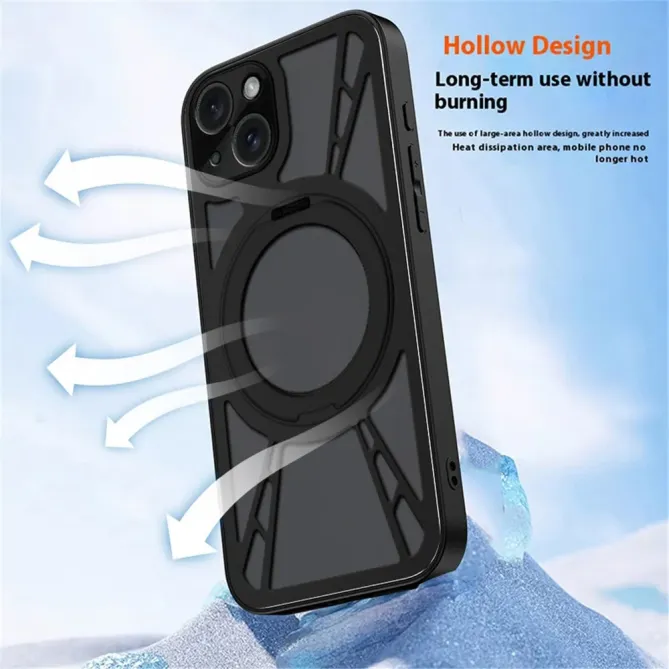 Coque iPhone 13 avec Anneau Support MagSafe et Design Aéré