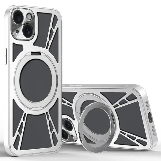 Coque iPhone 13 avec Anneau Support MagSafe et Design Aéré