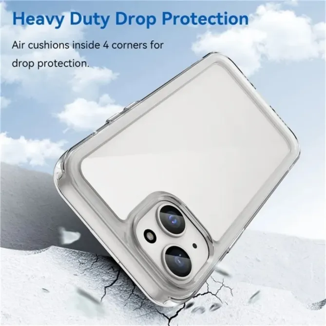 Coque transparente iPhone 13 avec protection d'écran en verre trempé